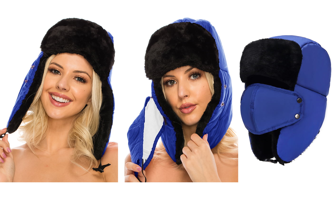 Details about   Bulk 3  x Unisex Girl Winter Thick Fleece Lined Knit Sherpa Beanie Ear flaps Hat 