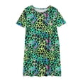 thumbnail image 5 of RXIRUCGD 2025 Vêtements d'Été pour Enfants Filles Enfants d'Âge Moyen Robes à Manches Courtes Col Rond Vêtements de Pratique pour Enfants Robes de Danse, 5 of 5