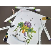 Bianyo Classic Series Alcohol-Based Dual Tip Art Markers، مجموعة من 72