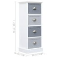 thumbnail image 2 of vidaXL Side Cabinet Chest of Drawers Sideboard Buffet Storage Paulownia Wood, 2 of 20