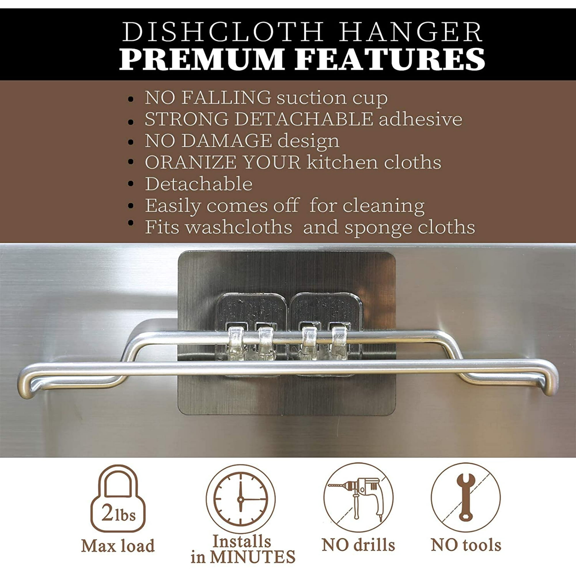 Dishcloth hanger for sink hotsell