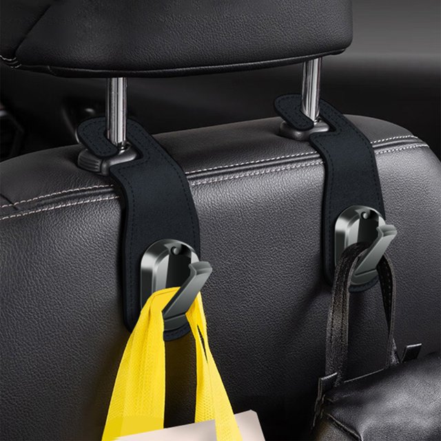 Jioakfa Automotive Interior Accessories Car Seatback Hooks Car Multi Function Hidden Hooks Car Seat Flip Leather Hooks Black Size
