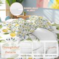 thumbnail image 2 of Lemon with 4 Piece Duvet Cover Set Queen Size Green Leaf Blooming Floral Botanical Farm Country Soft Bedding Set Comforter Cover, 1 Duvet Cover 1 Flat Sheets and 2 Pillowcases, 2 of 9
