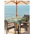 thumbnail image 3 of Outdoor Tablecloths with Umbrella Hole & Zipper, Country Flowers 60x60 Inch Square Tablecloths, Green Magnolia Flowers Rustic Botanical Waterproof Table Cloth, Patio/Pool/Picnic Table Covers, 3 of 8