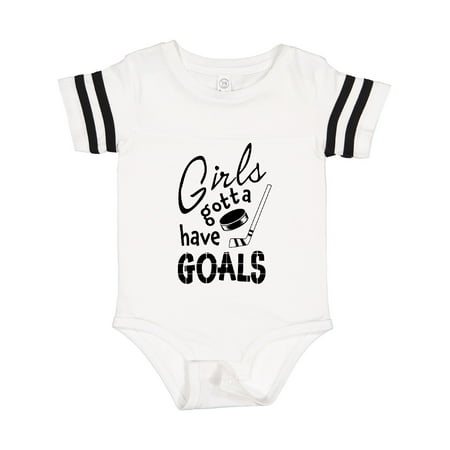 

Inktastic Girls Gotta Have Goals- Hockey Player Gift Baby Girl Bodysuit