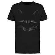 Raccoon Face Graphic T-Shirt Men -Image by Shutterstock, Male Large