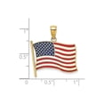thumbnail image 4 of 10K Yellow Gold American Flag Charm Pendant (NO CHAIN), 4 of 6