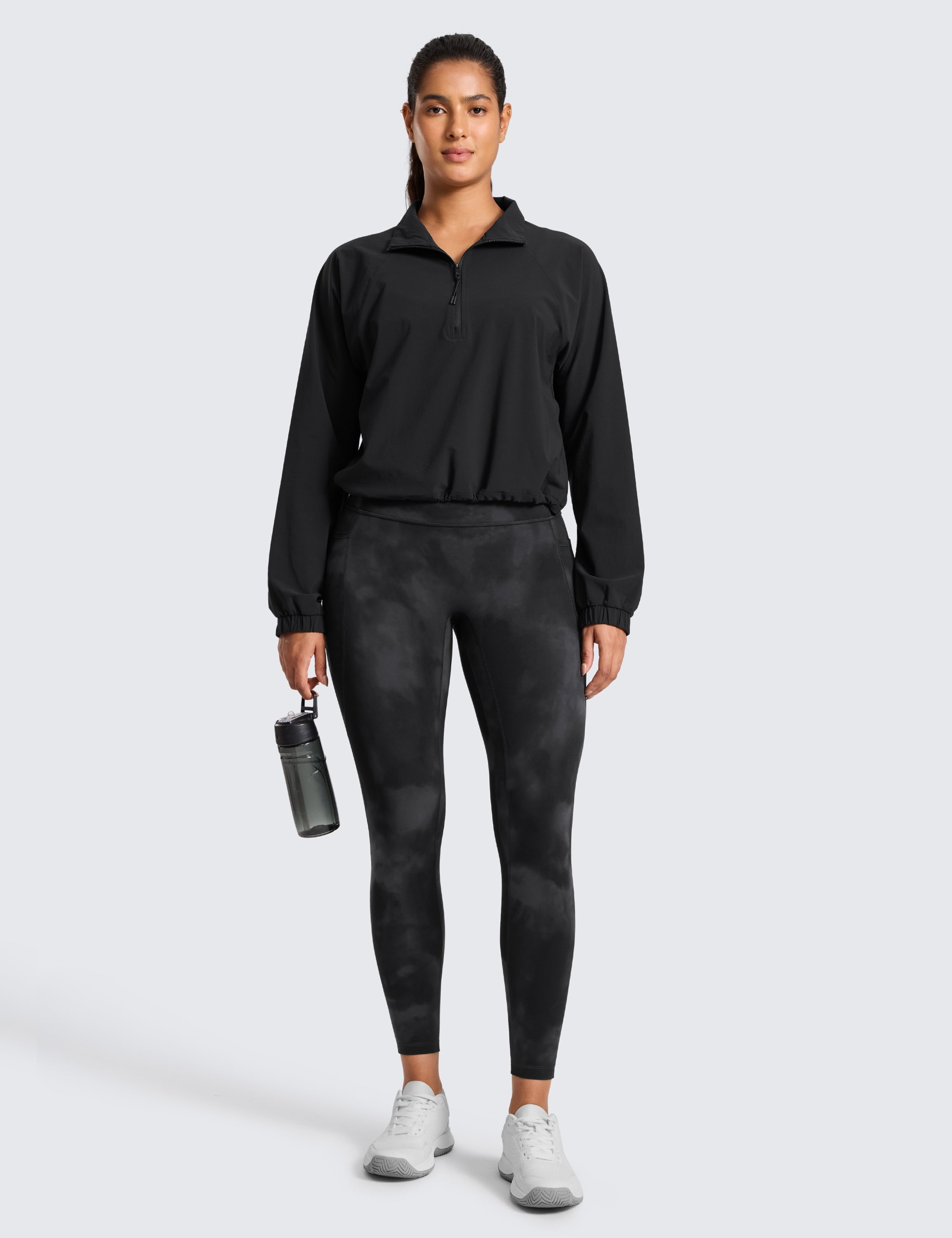 CRZ YOGA Secretsculpt Butterlift Workout Leggings Pockets 25" No Front Seam High Waist Womens Yoga Pants Scrunch Butt