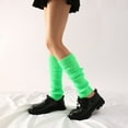 thumbnail image 4 of Socks for Women Leg Warmers Women's 80s 90s Neon Ribbed Wool Knitted Sock Sleeves Dance Fitness Socks Compression Socks for Women,Mint Green,One Size, 4 of 4