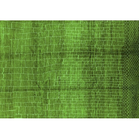 Ahgly Company Indoor Rectangle Solid Green Modern Area Rugs, 4' x 6'