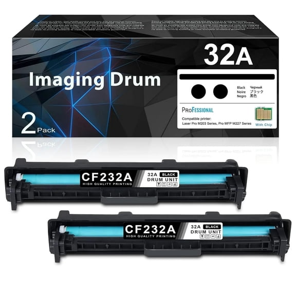 32A Lmaging Drum compatible for HP Laserjet 32A Drum Unit CF232A for Pro M118dw Printer（2 Pack）