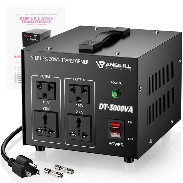Transformador convertidor de tensión Anbull 3000W Step Up/Down