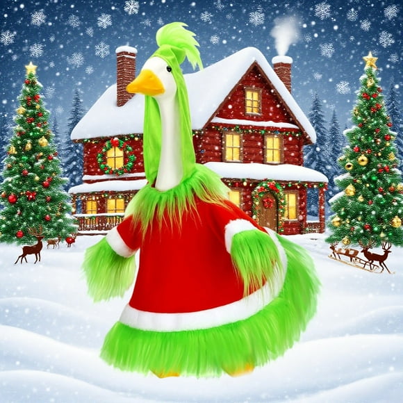 Christmas Gooses Outfit Clothes For High Cement For Plastic Clothing Porch Clothes Garden Costume Suitable For 23 Inch Gooses