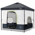 thumbnail image 1 of KAMPKEEPER 10x10 Pop Up Canopy with Camping Inner Tent, Fits 6 Person, Black, 1 of 6