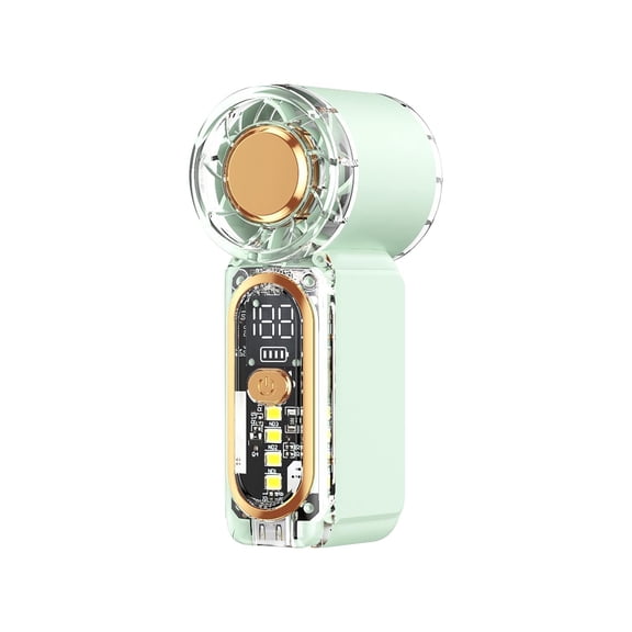 Personal Cooling Fan X699 High Speed Transparent Handheld Fan Mini Turbo Pocket Misting Cooling Fan