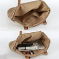 thumbnail image 4 of Women Large Straw Woven Shoulder Bag Beach Travel Top-handle Bag Tote, 4 of 6