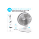 thumbnail image 2 of Ventilador De Mesa, Portátil, Recargable, De 4 Velocidades Blanco, 2 of 4