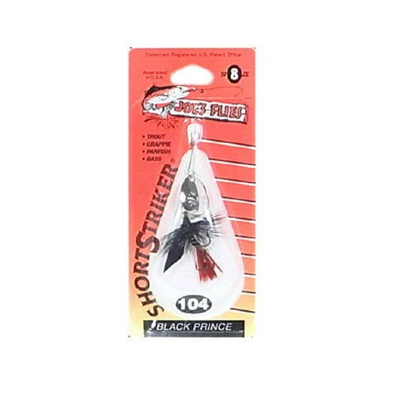 Joe's Flies Inline Spinner Short Striker Size 8 Black/Red