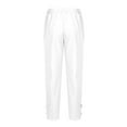 thumbnail image 4 of FAIWAD Men's Linen Capri Pants Elastic Waist Lightweight Straight Pants Loose Drawstring Casual Trousers, 4 of 5