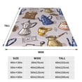 thumbnail image 3 of Honeii Antique Vintage Teapot Coffee Grinder Print Fleece Blanket - Throw Blanket for Bed, Sofa, Couch, Camping, and Travel , Microplush Ultra Soft Warm Blanket-60"x50", 3 of 7