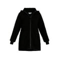 thumbnail image 2 of Time and Tru Women’s and Women’s Plus Faux Shearling Zip Hoodie Jacket, Midweight, Sizes S-3X, 2 of 7