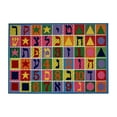 thumbnail image 4 of Fun Time Nylon 51"x78" Hebrew Numbers & Letters Area Rug in Multi-Color, 4 of 5