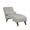 Gray + technical leather + Foam, variant on FENGFAN Mid-Century Tech Leather Chaise Lounge with Bolster Pillow Beige 400lbs 1 Pack