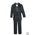 thumbnail image 4 of 6pc Baby Kid Boy Wedding Formal Black Vest Tail Tuxedo Suits with extra Bow S-18, 4 of 5
