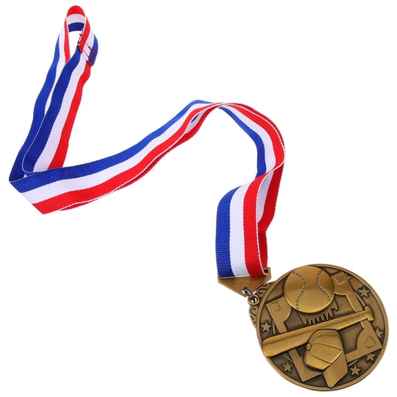 FELTECHELECTR Baseball Competition Medals 1Set Golden Zinc Alloy Round Medal For Awards Ceremonies Participants