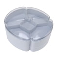 thumbnail image 2 of Plastic Candy Tray with Lid Serving Tray for Snacks with Lid Split Serving Bowl with Lid Split Plastic Serving Tray Divided Serving Tray (Grey), 2 of 7
