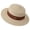 A-Beige, variant on Womens Boater Straw Sun Hat Flat Top Wide Brim UV Protection Summer Travel Cap Pearl Floral Embellished