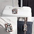 thumbnail image 6 of Square PU Leather Luggage Tags, 2 Pack, with Privacy Cover and Stainless Steel Ring - Suitable for Travel, Backpack, Handbag - Bag Tags, Handbag Tags Panda, 6 of 7