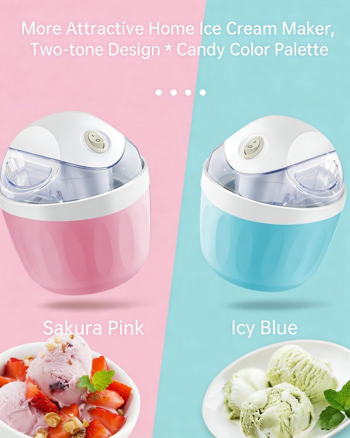 Mini Ice Cream Maker For Home, Ice Cream Maker Freezing Mug,Frozen Yogurt,Personal Compact Ice Cream Maker For Family,Party, Dorms
