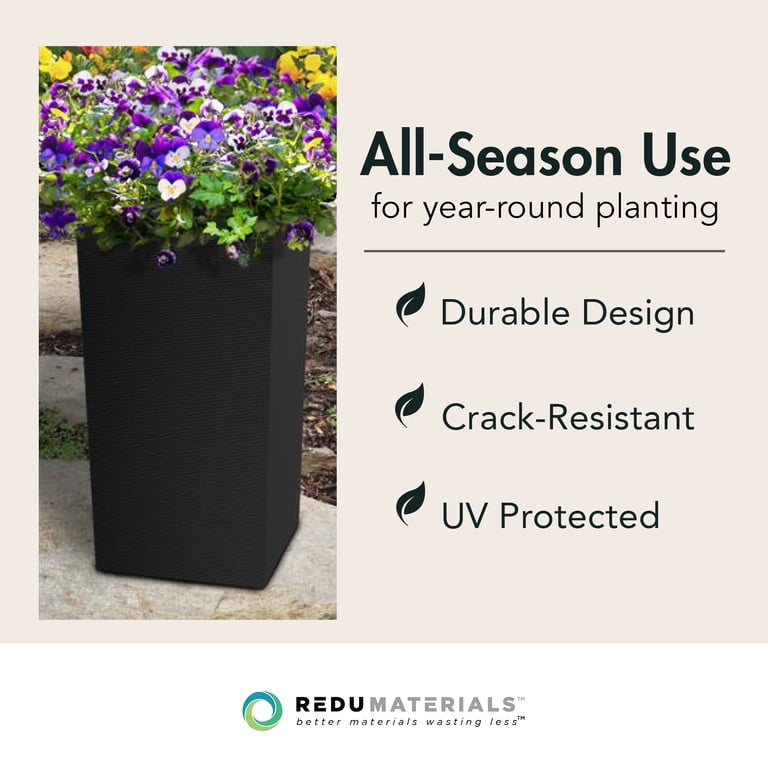 TierraVerde, Citadel Horizon Self Watering Square Planter, 26 in