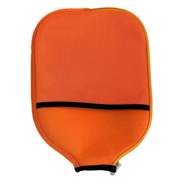 Cubierta de paleta de Pickleball, accesorios de Pickleball, cubierta de cabeza de Pickleball con cremallera Naranja