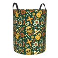 thumbnail image 2 of XMXT Collapsible Laundry Basket, Undead Skeleton Print Waterproof Laundry Hamper, 62L Multicolor, 2 of 8
