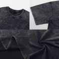 thumbnail image 4 of OIOLOYJM Oversized Vintage Washed Tshirts for Men Short Sleeve Crewneck Cotton Basic Tees Retro Loose Outdoor Solid Work Shirts Black L, 4 of 5