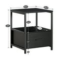thumbnail image 4 of VECELO Nightstand with Drawer, Industrial End Table Sofa Side Table for Bedroom Living Room Office, Black, 4 of 8