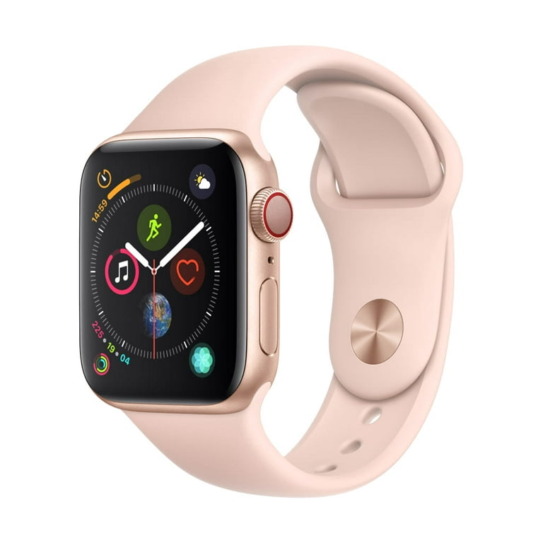 Restored Apple Watch Series 4 40mm GPS + Cellular 4G LTE - Gold - Pink  Sport Band (Refurbished)