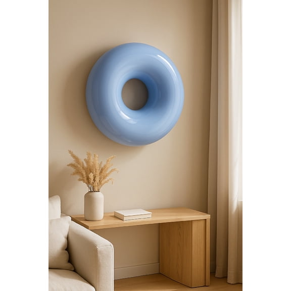 BIDK Home Iron Circle Wall Decoration - 16.5" - Purple