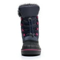 thumbnail image 2 of Blikcon Kids Boys & Girls Faux Fur-Lined Waterproof Winter Snow Boots (Color : NavyGrey, Size : 3 Little Kid), 2 of 9