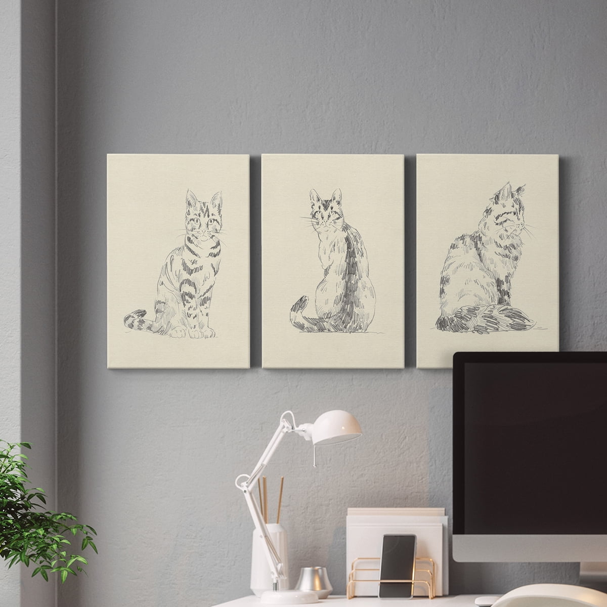 House Cat IV Premium Gallery Wrapped Canvas - Ready to Hang - 18 x 27 Each