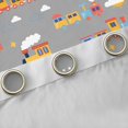 thumbnail image 4 of Castle Fairy Cartoon Train Curtains Pack of 2 (42x84 Each) for Kids, Cloud Star Print Curtains Blackout for Bedroom, Gray Yellow, 4 of 6