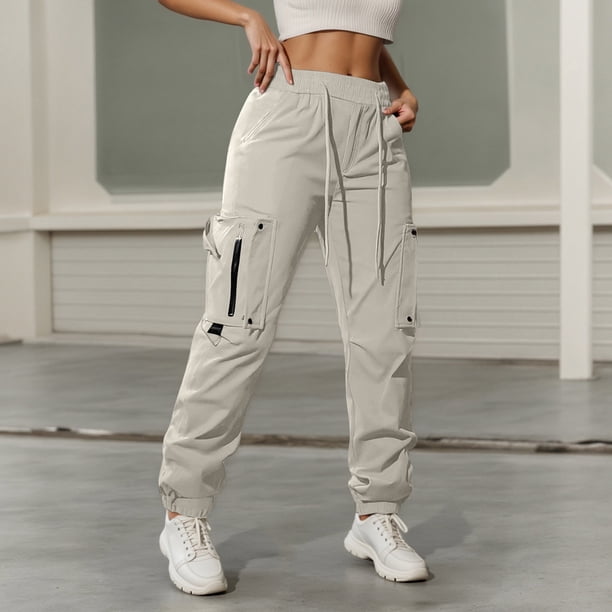 WILLBEST Pantalones Casuales para Mujer, Cómodos, Holgados, Tipo Jogger Cargo, Ropa Urbana Versátil, Ideales para Uso Diario y Entrenamientos. Mediana