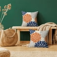 thumbnail image 2 of Navy Blue Burnt Orange Pillow Covers 16x16 Inch Set of 2,Fall Colored Dahlia Flower Throw Pillows Case,Autumn Decorative Linen Square Cushion Covers Farmhouse Outdoor Decor for Home Couch Sofa Bed, 2 of 6