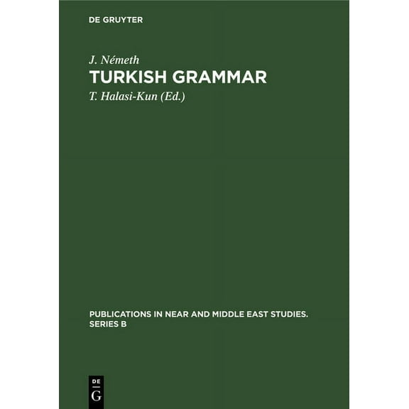Publications in Near and Middle East Stu Turkish Grammar, Book 1, (Hardcover)