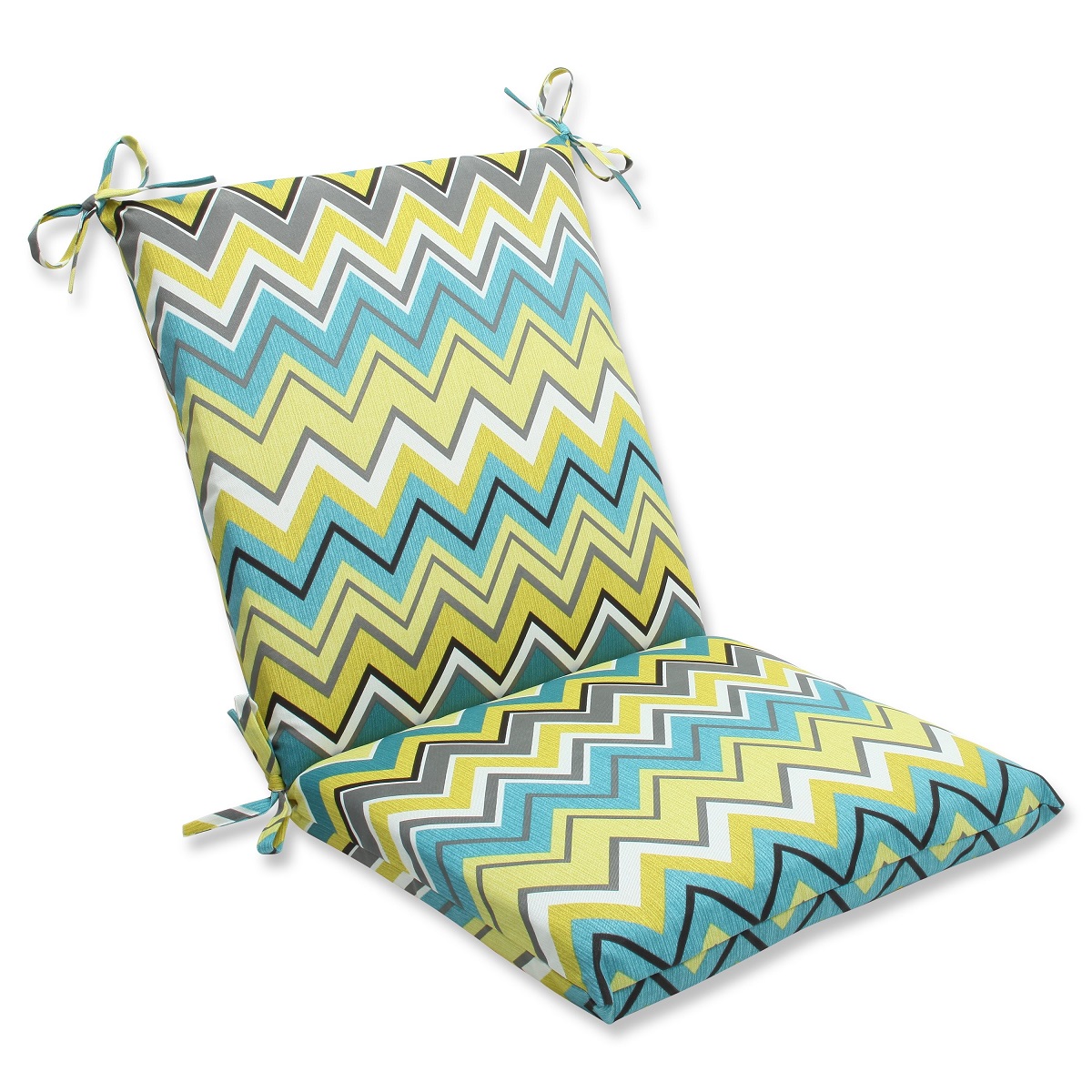36.5" Chevron Surtido Lime Green and Turquoise Blue Outdoor Patio Chair