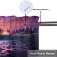 thumbnail image 5 of Coastal Lighthouse Valance Rod Pocket Window Curtain for Kitchen Sunrise Blue Ocean Nautical Sea Wave Seacape Window Valance for Bedroom Bathroom Living Room Dining Room 54 by 18 in, 1 Panel, 5 of 6