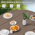 thumbnail image 3 of Serwall Outdoor 5-Piece Round Dining Set, HDPE All Weather Patio Dining Set for 4, 45" Round Dining Table and 4 Adirondack Dining Chairs, Coffee, 3 of 7