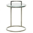 thumbnail image 3 of Home Square Lily Round Glass Top End Table in Silver - Set of 2, 3 of 4